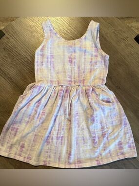 Cat & Jack Lavender Tie-Dye Tank Dress. Size 6/7.